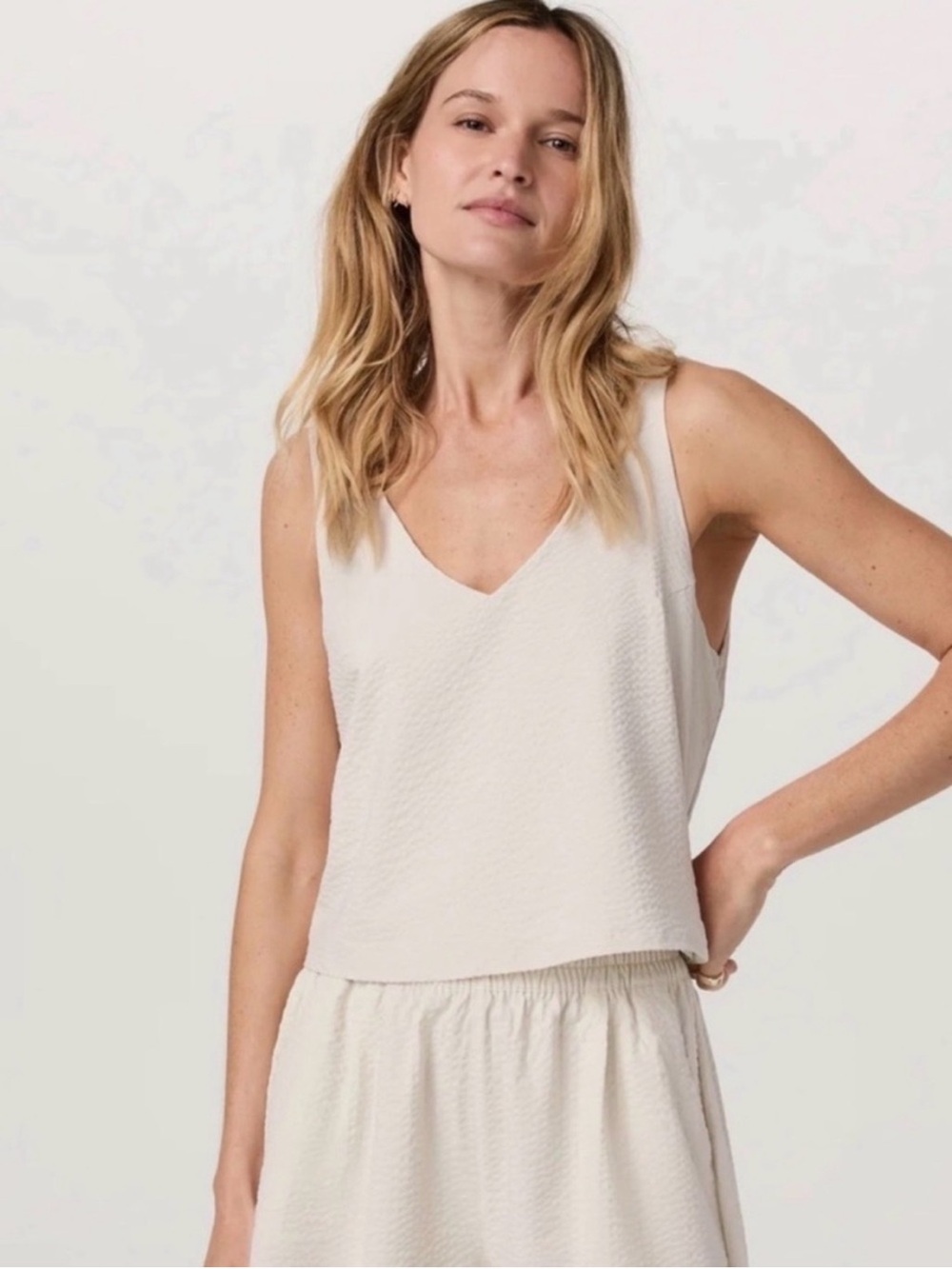 Vuori Villa Textured Crop Tank